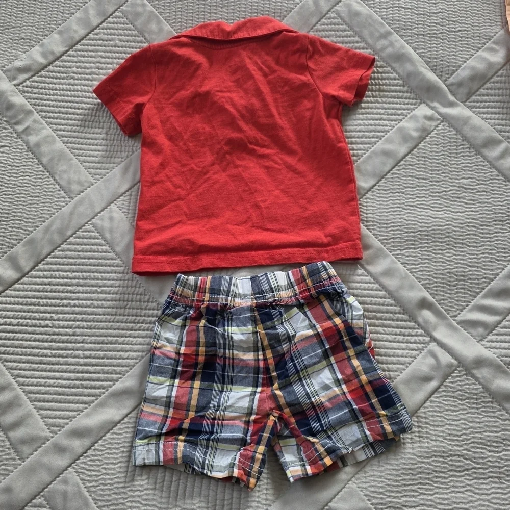 🔥5 FOR $25🔥Just For You by Carters 12M Baby Boy Outfit